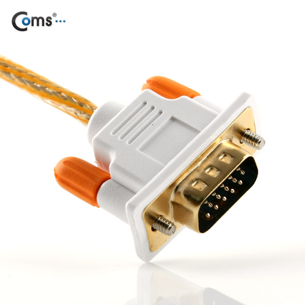 Coms 모니터 케이블(투명/Slim) MM, 1.5M, Orange/RGB
