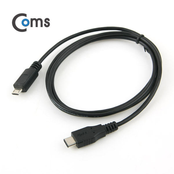 Coms USB 3.1 케이블(Micro 5P 변환) 1M/Black/Type C to Micro 5P(M)