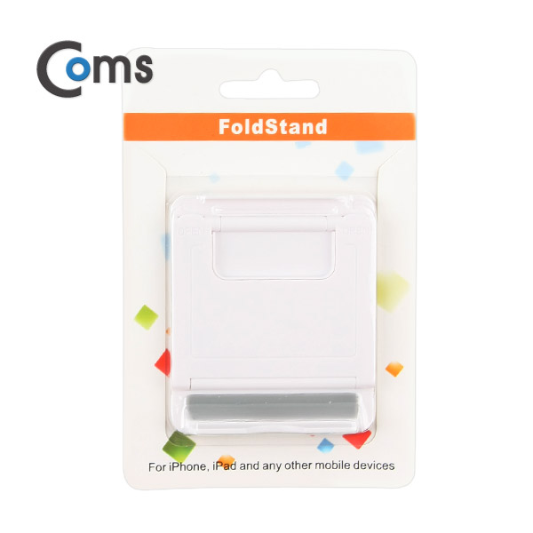 Coms 스마트폰 거치대(폴더접이식) White