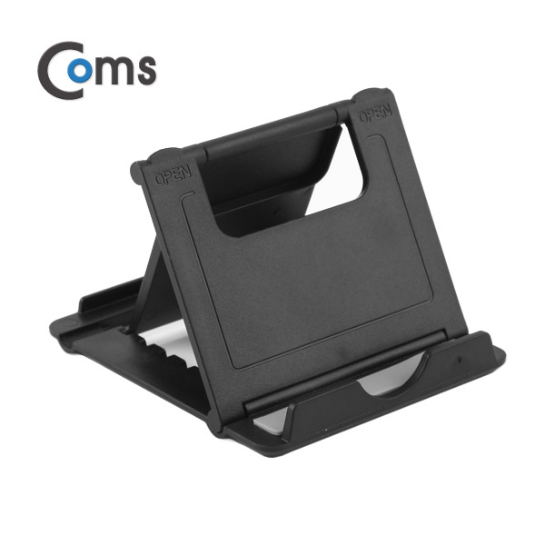 Coms 스마트폰 거치대(폴더접이식) Black