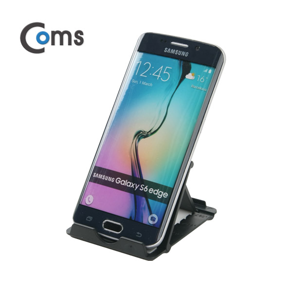 Coms 스마트폰 거치대(폴더접이식) Black