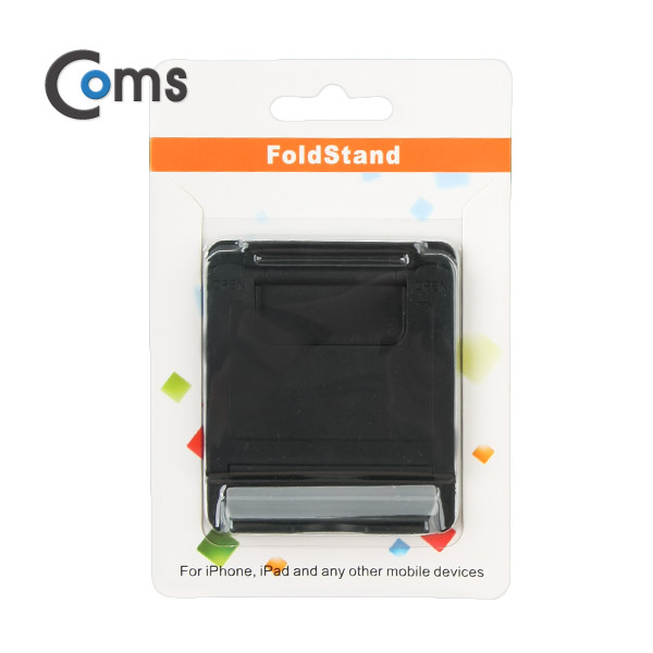 Coms 스마트폰 거치대(폴더접이식) Black