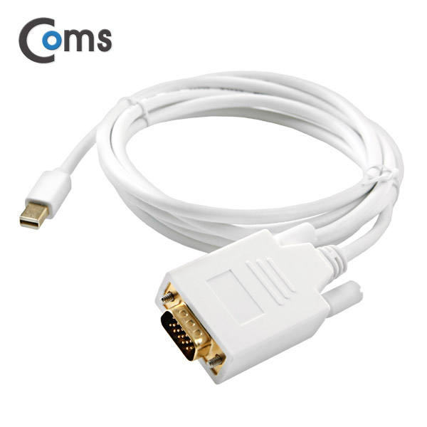 Coms 디스플레이 포트 (Mini)케이블 (VGA 변환/MDP1.2 지원 1920x1200 지원), 1.8M/DisplayPort
