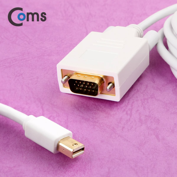 Coms 디스플레이 포트 (Mini)케이블 (VGA 변환/MDP1.2 지원 1920x1200 지원), 1.8M/DisplayPort
