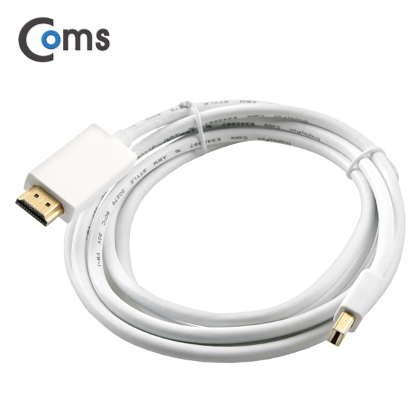 Coms 디스플레이 포트 (Mini)케이블 (HDMI변환 / MDP1.2지원 HDMI-4K2K) 1.8M/DP/DisplayPort