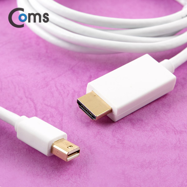 Coms 디스플레이 포트 (Mini)케이블 (HDMI변환 / MDP1.2지원 HDMI-4K2K) 1.8M/DP/DisplayPort
