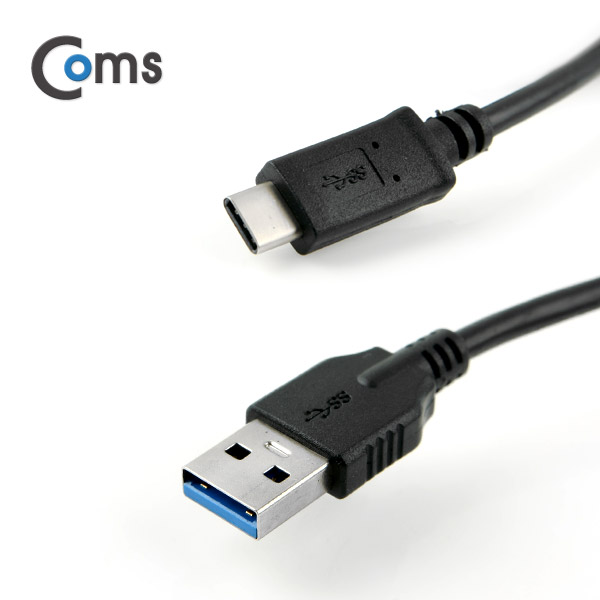 Coms USB 3.1 케이블(USB 3.0 변환)- A(M)/C(M), 1M/Black, Type C(M)/3.0 A(M)
