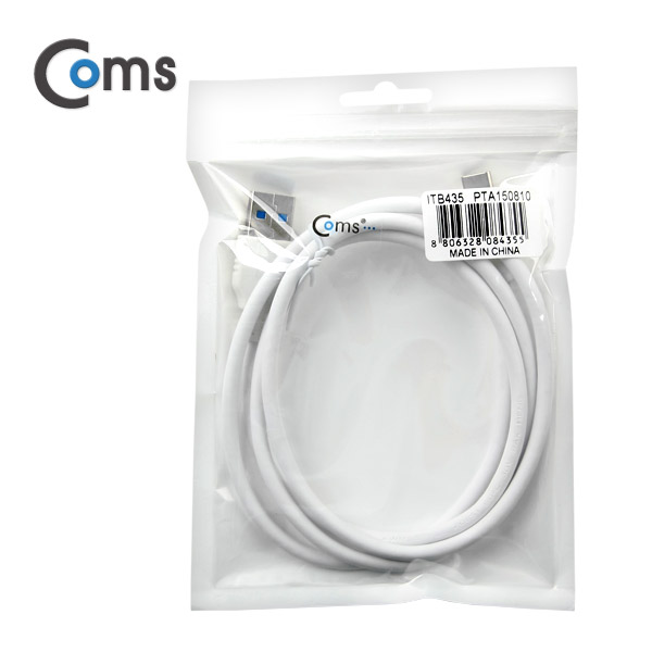 Coms USB 3.1 케이블(USB 3.0 변환)- A(M)/C(M), 1M/White, Type C(M)/3.0 A(M)