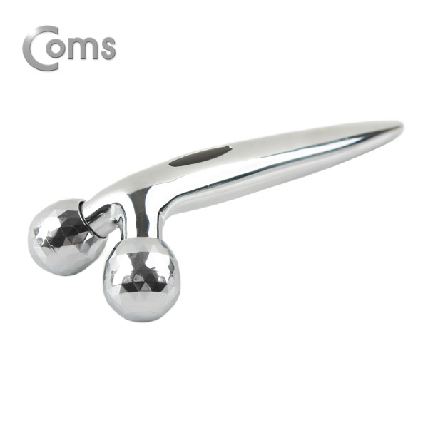 Coms 3D 페이스 듀얼 마사지 롤러 (미니형 2구/ 36면체 다이아몬드 컷팅)