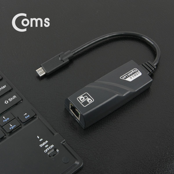 Coms USB 3.1 컨버터(Type C) 기가 랜 / Giga Lan (Type C to Ethernet)