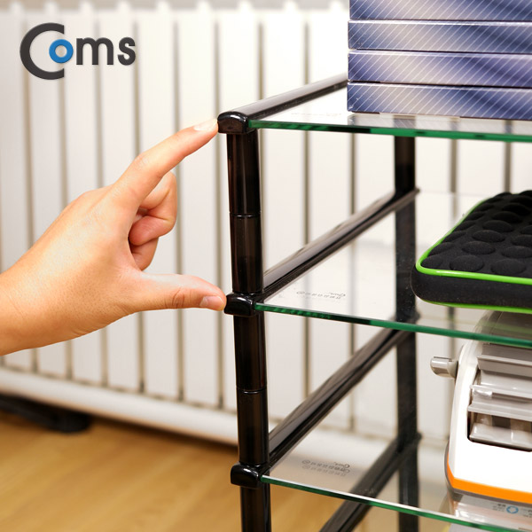 Coms 다용도 5단 진열장/GS235B (5T=250x310)x5, 블랙