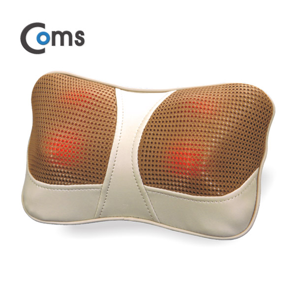 Coms 온열 쿠션 마사지기 (파워롤링/ 온열/ 아답터+차량시거전원제공)