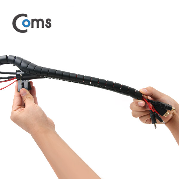 Coms 케이블 정리기(JDD) Black/소 (2.0φx150CM)
