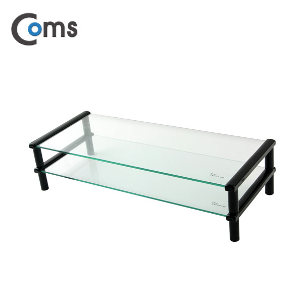 Coms 키보드 숨김 받침대 / 2단 스탠드(520x210), 블랙