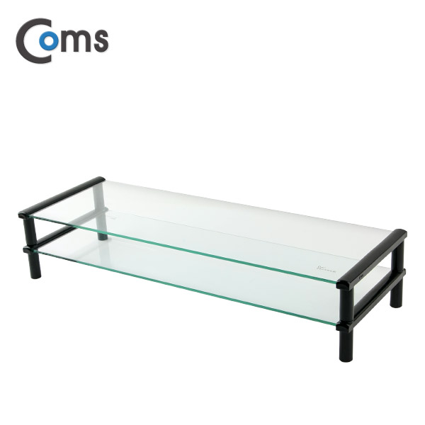 Coms 키보드,마우스 숨김 받침대 / 2단 스탠드(620x210), 블랙