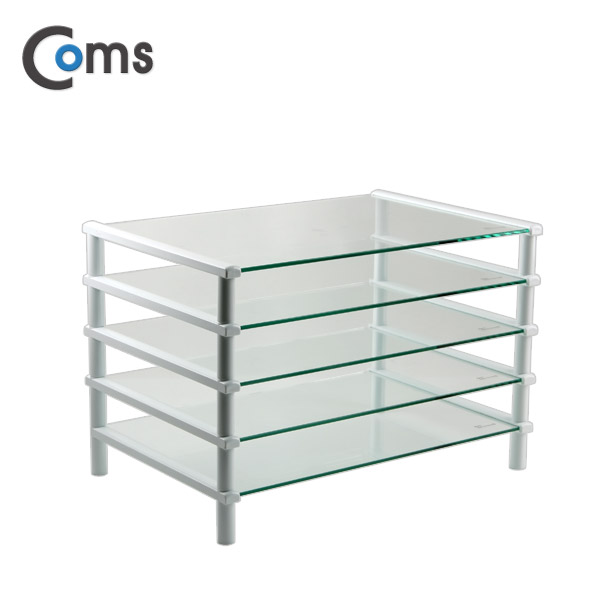Coms 다용도 5단 진열장/GS435W, (5T=470x310)x5, 화이트