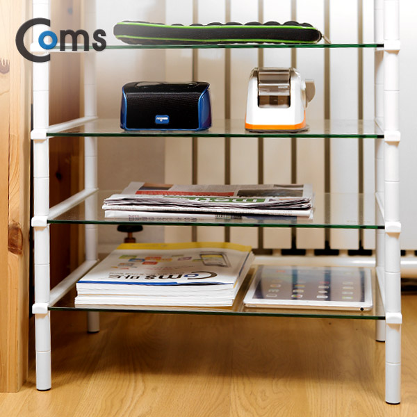 Coms 다용도 5단 진열장/GS435W, (5T=470x310)x5, 화이트
