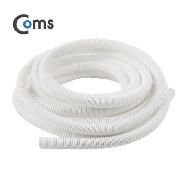 Coms 케이블 정리용 주름관 (너비: 13mm/길이: 5M/White)