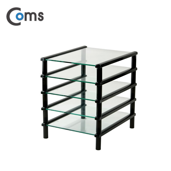 Coms 다용도 5단 진열장/GS235B (5T=250x310)x5, 블랙