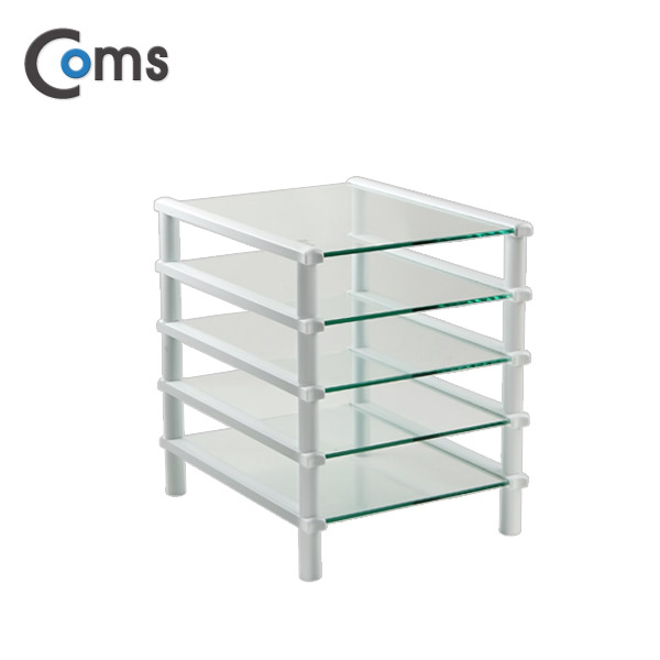 Coms 다용도 5단 진열장/GS235W, (5T=250x310)x5, 화이트