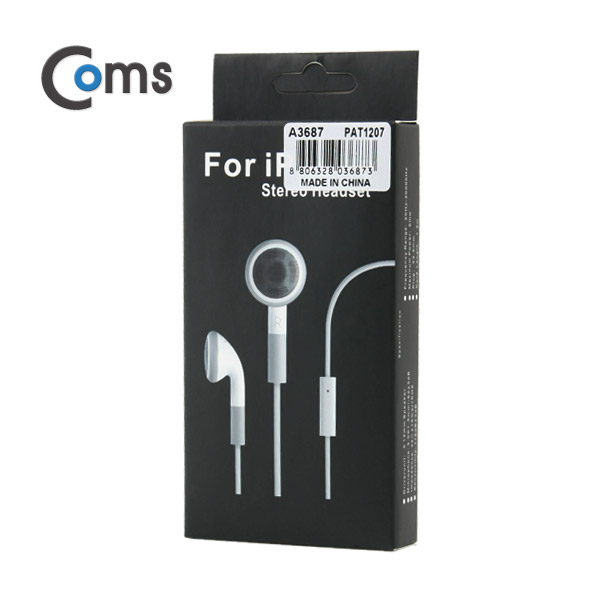 Coms 아이폰 이어폰 (커널형 4극, 리모콘/마이크 기능)