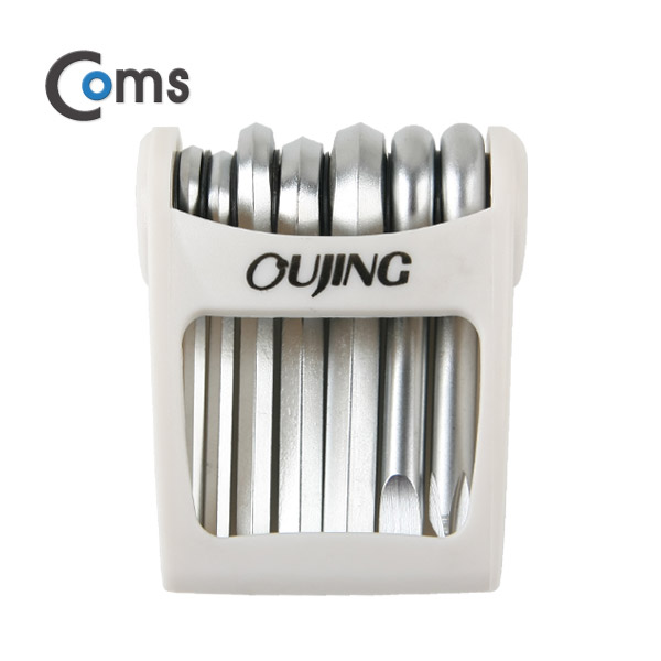 Coms 공구-미니렌치 (육각,+,-) 색상랜덤발송