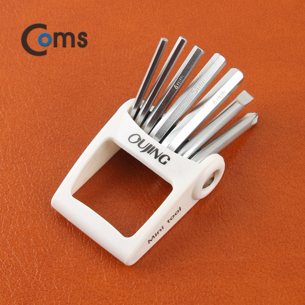 Coms 공구-미니렌치 (육각,+,-) 색상랜덤발송