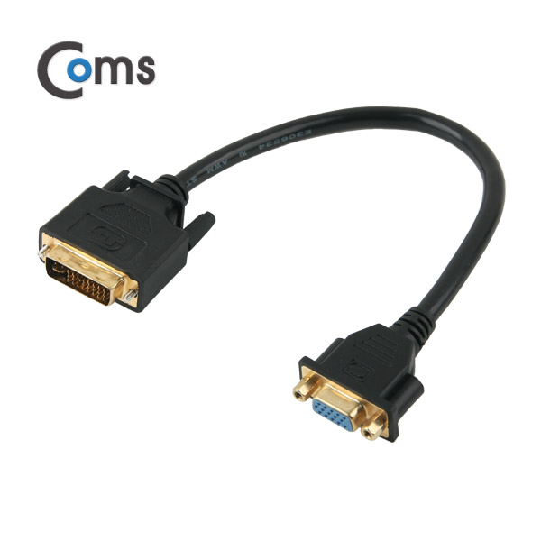Coms DVI 젠더 (DVI M/15 F) PC용/20cm