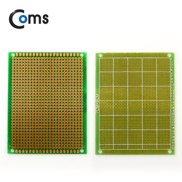 Coms PCB 기판(green / 25*32 Point), 7x9cm