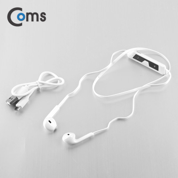 Coms 블루투스 이어셋/이어폰 (White) / (인이어 가이드 제공) / evn1