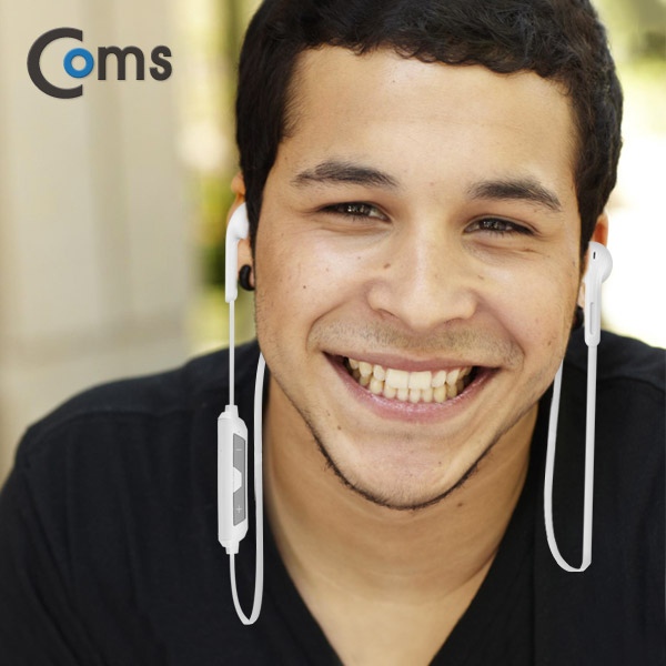 Coms 블루투스 이어셋/이어폰 (White) / (인이어 가이드 제공) / evn1