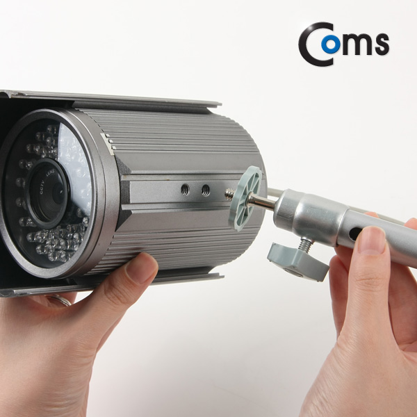 Coms CCTV용 거치대(Silver/Metal), 1관절, 17cm