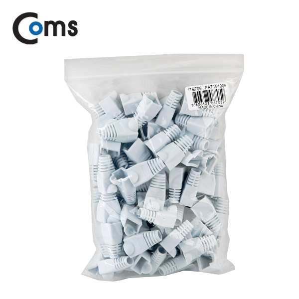 Coms 부트(통), 1봉 - 100ea / 8P8C, White