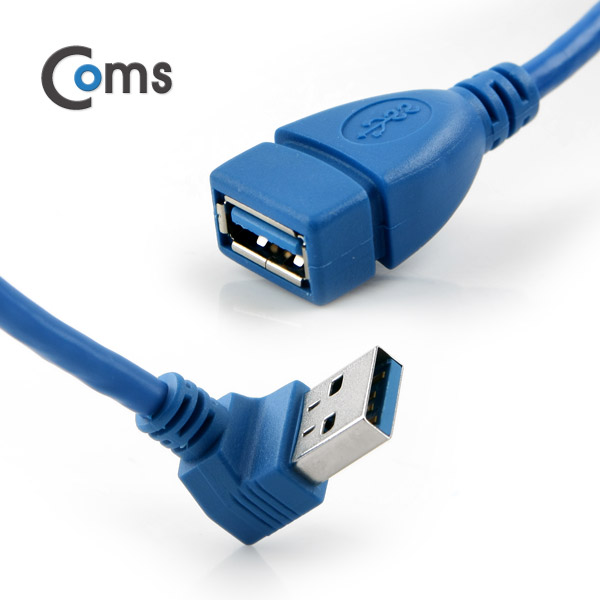 Coms USB 3.0 젠더-연장A(M/F), Short 케이블, 상향90도 꺾임(꺽임)