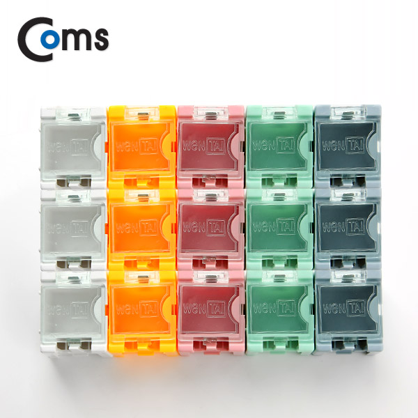 Coms 다용도 PVC 수납함(부품) 1ea /5단, Yellow