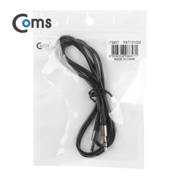 Coms 스테레오 케이블 (3.5) 1M 슬림형/Black/Stereo