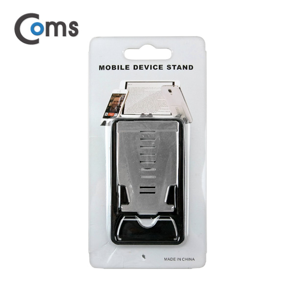 Coms 스마트폰 거치대 (탁상용/접이식/카드지갑/폴더식), Black