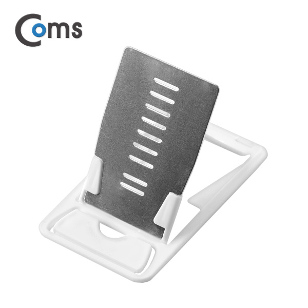 Coms 스마트폰 거치대 (탁상용/접이식/카드지갑/폴더식), White