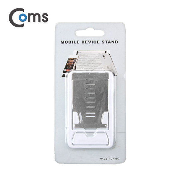 Coms 스마트폰 거치대 (탁상용/접이식/카드지갑/폴더식), White