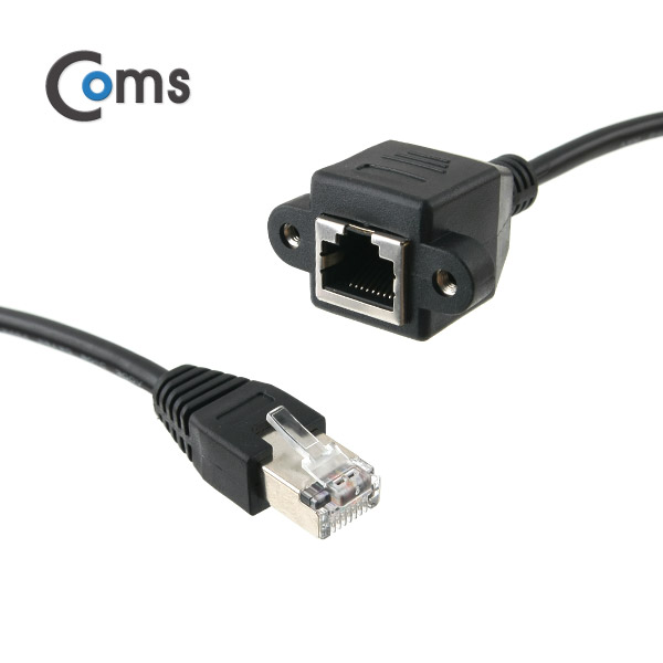 Coms RJ45 포트 연장(MF) 2M (브라켓 연결용/판넬형)