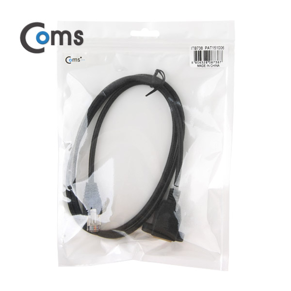 Coms RJ45 포트 연장(MF) 1M (브라켓 연결용/판넬형)
