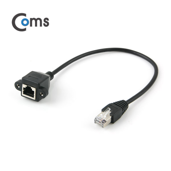 Coms RJ45 포트 연장(MF) 30cm (브라켓 연결용/판넬형)