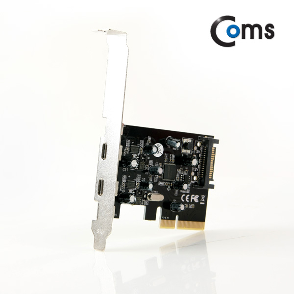 Coms USB 3.1 카드(Type C), 2포트/ PCI-E 배속