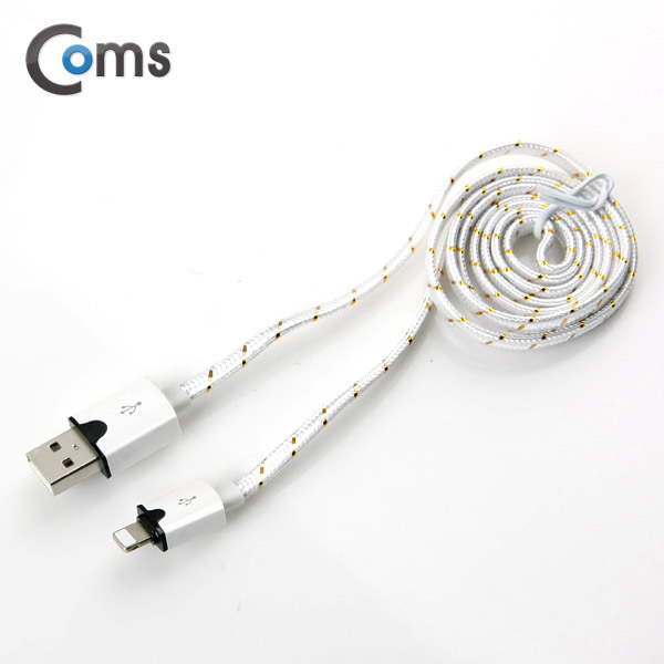 Coms 8핀 케이블(Flat형) 1M, 스네이크무늬 White