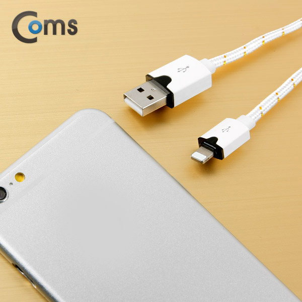 Coms 8핀 케이블(Flat형) 1M, 스네이크무늬 White