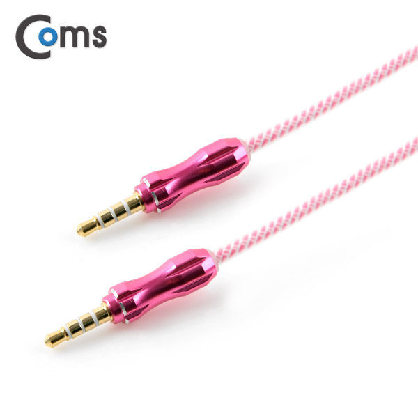 Coms 스테레오 케이블 (Snake/3.5/4극) 1M, Pink/Stereo