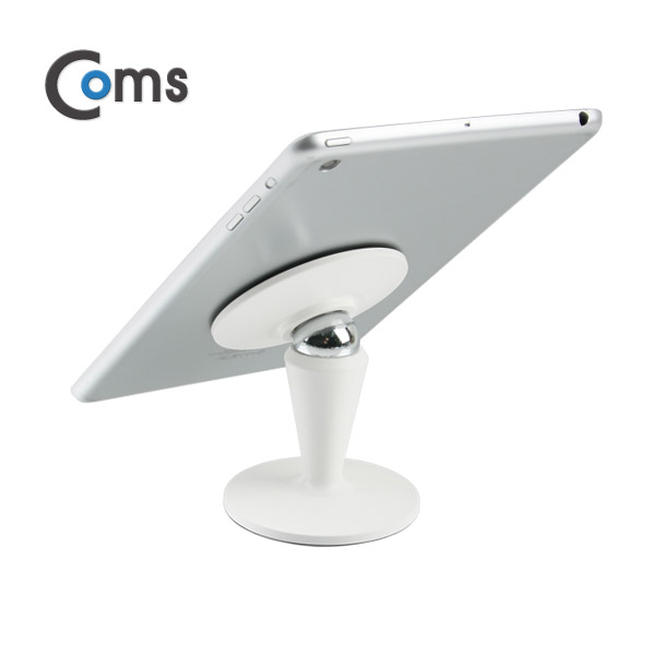 Coms 스마트폰/태블릿 거치대(M52) 360도 회전 head Ball (White)