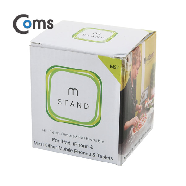 Coms 스마트폰/태블릿 거치대(M52) 360도 회전 head Ball (White)