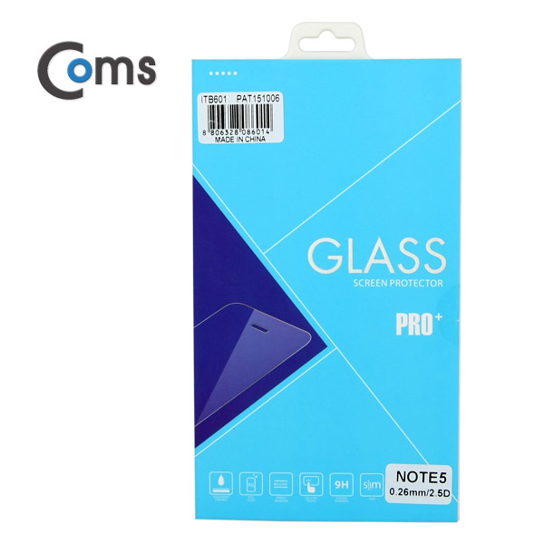 Coms 스마트폰 보호필름 (갤노트5) 강화유리