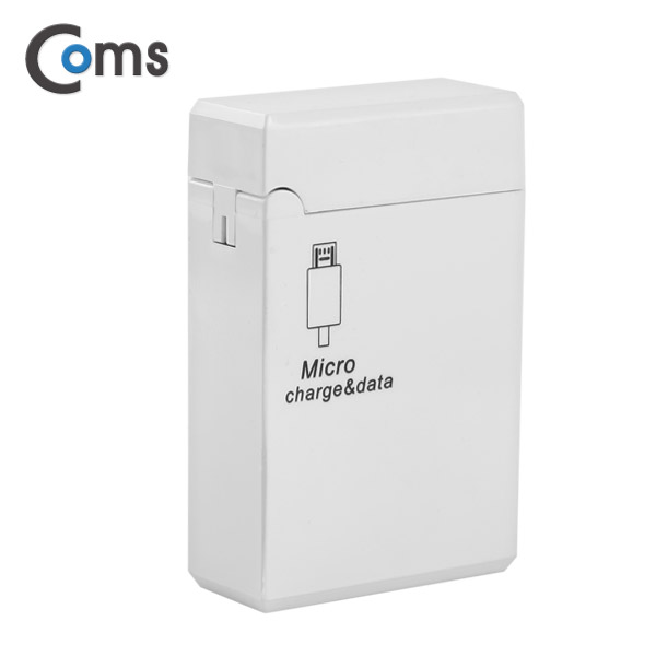 Coms 스마트폰 자동감김(Micro B) 케이블 Box Cap형